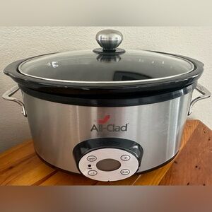 Like New All-Clad Slow Cooker 6.5 Quart Stainless Steel Model AC-65EB